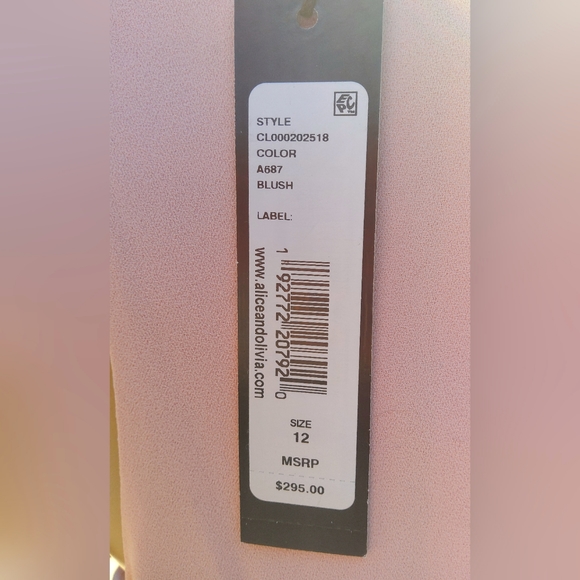 ALICE & OLIVIA NWT- Harmony Mini Racerback Dress in Blush - Picture 8 of 14